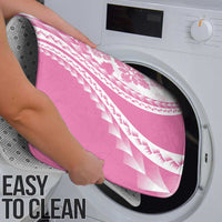 Pink Hawaiian Quilt Pattern Bathroom Set Mixed Polynesian Tribal Arty - Polynesian Pride