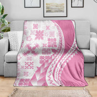 Pink Hawaiian Quilt Pattern Blanket Mixed Polynesian Tribal Arty
