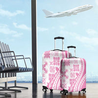 Pink Hawaiian Quilt Pattern Luggage Cover Mixed Polynesian Tribal Arty