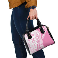 Pink Hawaiian Quilt Pattern Shoulder Handbag Mixed Polynesian Tribal Arty LT9 - Polynesian Pride
