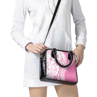 Pink Hawaiian Quilt Pattern Shoulder Handbag Mixed Polynesian Tribal Arty LT9 - Polynesian Pride