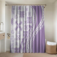 Purple Hawaiian Quilt Pattern Bathroom Set Mixed Polynesian Tribal Arty - Polynesian Pride