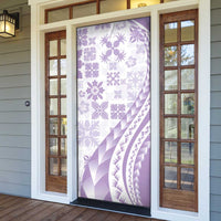 Purple Hawaiian Quilt Pattern Door Cover Mixed Polynesian Tribal Arty - Polynesian Pride