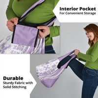Purple Hawaiian Quilt Pattern Grocery Bag Mixed Polynesian Tribal Arty LT9 - Polynesian Pride