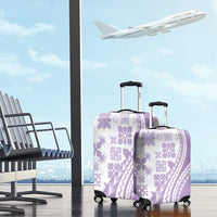 Purple Hawaiian Quilt Pattern Luggage Cover Mixed Polynesian Tribal Arty