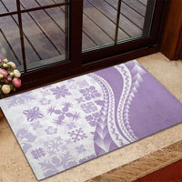 Purple Hawaiian Quilt Pattern Rubber Doormat Mixed Polynesian Tribal Arty LT9 - Polynesian Pride