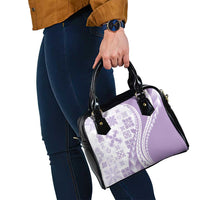 Purple Hawaiian Quilt Pattern Shoulder Handbag Mixed Polynesian Tribal Arty LT9 - Polynesian Pride