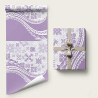 Purple Hawaiian Quilt Pattern Wrapping Paper Mixed Polynesian Tribal Arty - Polynesian Pride