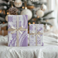 Purple Hawaiian Quilt Pattern Wrapping Paper Mixed Polynesian Tribal Arty - Polynesian Pride