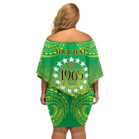 Cook Islands Constitution Day Off Shoulder Short Dress Kuki Airani Since 1965