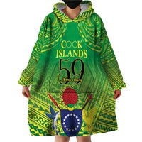 Cook Islands Constitution Day Wearable Blanket Hoodie Kuki Airani Since 1965