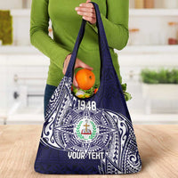 Personalised Tonga Sia'atoutai Theological College Grocery Bag Since 1948 Special Kupesi Pattern