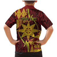 Personalised Tonga Haapai High School Family Matching Mermaid Dress and Hawaiian Shirt Special Kupesi Pattern