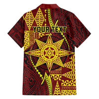 Personalised Tonga Haapai High School Family Matching Short Sleeve Bodycon Dress and Hawaiian Shirt Special Kupesi Pattern