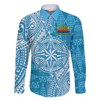 Personalised Tonga Lavengamalie College Family Matching Off The Shoulder Long Sleeve Dress and Hawaiian Shirt Since 1980 Special Kupesi Pattern