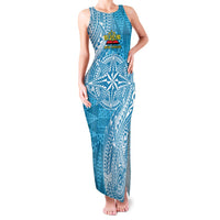 Personalised Tonga Lavengamalie College Family Matching Tank Maxi Dress and Hawaiian Shirt Since 1980 Special Kupesi Pattern