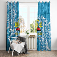 Personalised Tonga Lavengamalie College Window Curtain Since 1980 Special Kupesi Pattern