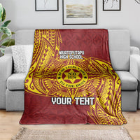 Personalised Tonga Niuatoputapu High School Blanket Special Kupesi Pattern