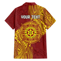 Personalised Tonga Niuatoputapu High School Family Matching Off Shoulder Maxi Dress and Hawaiian Shirt Special Kupesi Pattern LT9 - Polynesian Pride