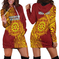 Personalised Tonga Niuatoputapu High School Hoodie Dress Special Kupesi Pattern
