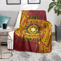Personalised Tonga Vava'u High School Blanket Since 1985 Special Kupesi Pattern
