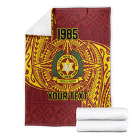 Personalised Tonga Vava'u High School Blanket Since 1985 Special Kupesi Pattern