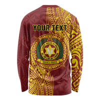 Personalised Tonga Vava'u High School Long Sleeve Shirt Since 1985 Special Kupesi Pattern