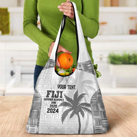 Custom Fiji Rugby Grocery Bag History Champions World Cup 7s - White