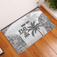 Custom Fiji Rugby Rubber Doormat History Champions World Cup 7s - White