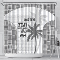 Custom Fiji Rugby Shower Curtain History Champions World Cup 7s - White