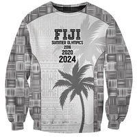 Custom Fiji Rugby Sweatshirt History Champions World Cup 7s - White LT9 Unisex White - Polynesian Pride