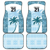 Custom Fiji Rugby Car Mats History Champions World Cup 7s - Bllue LT9 - Polynesian Pride