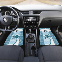 Custom Fiji Rugby Car Mats History Champions World Cup 7s - Bllue LT9 Set 2pcs - Front Blue - Polynesian Pride