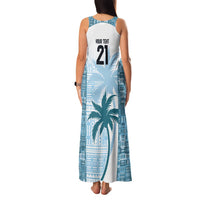 Custom Fiji Rugby Family Matching Tank Maxi Dress and Hawaiian Shirt History Champions World Cup 7s - Bllue