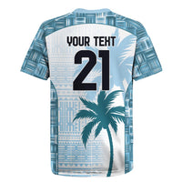 Custom Fiji Rugby Rugby Jersey History Champions World Cup 7s - Bllue
