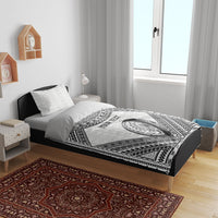 Custom Rugby Fiji National Heritage Bedding Set White Traditional Masi Inspired