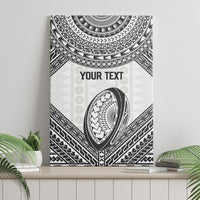 Custom Rugby Fiji National Heritage Canvas Wall Art White Traditional Masi Inspired