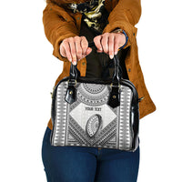 Custom Rugby Fiji National Heritage Shoulder Handbag White Traditional Masi Inspired