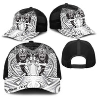 Personalised Rugby New Zealand Black Fern Baseball Net Cap Niho Taniwha Inspired