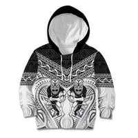 Custom Rugby New Zealand Black Fern Kid Hoodie Niho Taniwha Inspired