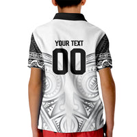 Custom Rugby New Zealand Black Fern Kid Polo Shirt Niho Taniwha Inspired