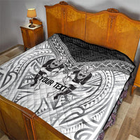 Custom Rugby New Zealand Black Fern Quilt Niho Taniwha Inspired