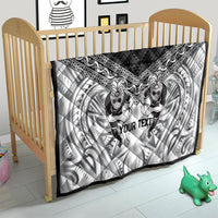 Custom Rugby New Zealand Black Fern Quilt Niho Taniwha Inspired