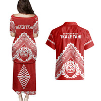 Tonga Rugby Couples Matching Puletasi Dress and Hawaiian Shirt Proud Tongan Ngatu Kupesi World Cup 2023 No1 LT9 - Polynesian Pride