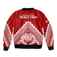 Tonga Rugby Sleeve Zip Bomber Jacket Proud Tongan Ngatu Kupesi World Cup 2023 No1 LT9 - Polynesian Pride