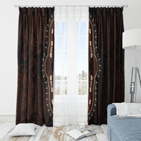 Africa Dashiki Window Curtain African Tribal Art Mixed Polynesian Tattoo Red Color Unique LT9 - Polynesian Pride