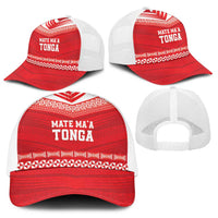 Mate Ma'a Tonga Heritage Baseball Net Cap Pacific Tribal Rugby Red Edition LT9 - Polynesian Pride