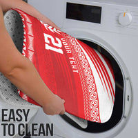 Custom Mate Ma'a Tonga Heritage Bathroom Set Pacific Tribal Rugby Red Edition - Polynesian Pride