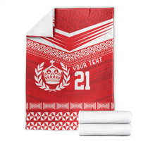 Custom Mate Ma'a Tonga Heritage Blanket Pacific Tribal Rugby Red Edition - Polynesian Pride