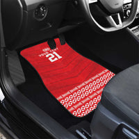 Custom Mate Ma'a Tonga Heritage Car Mats Pacific Tribal Rugby Red Edition - Polynesian Pride